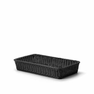 Brödkorg i pp plast. Svart 53x32xh9cm 53x32xh9cm